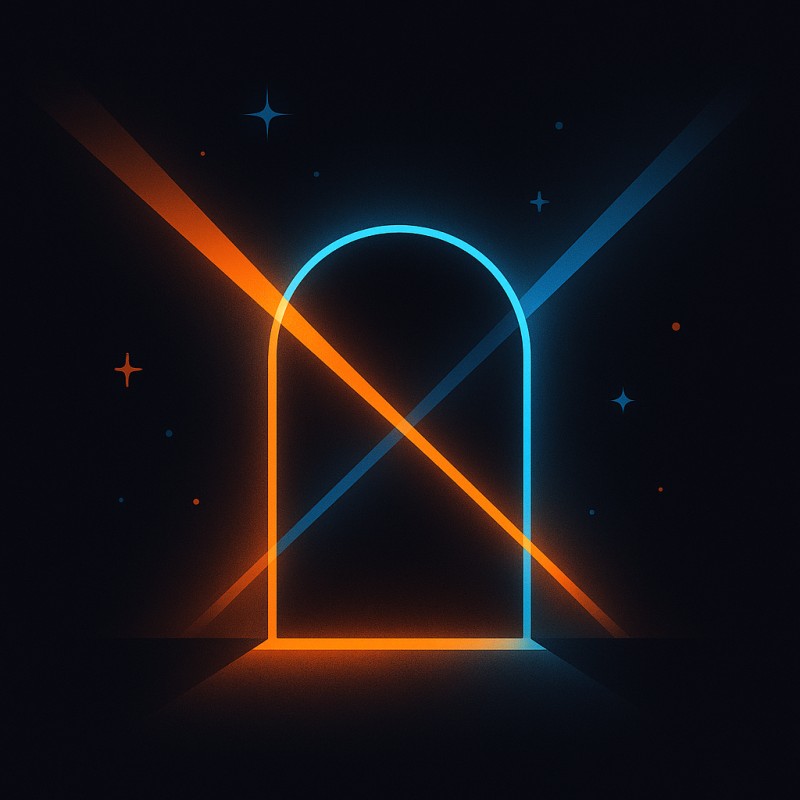 Neon waypoint symbolizing access to multilingual knowledge